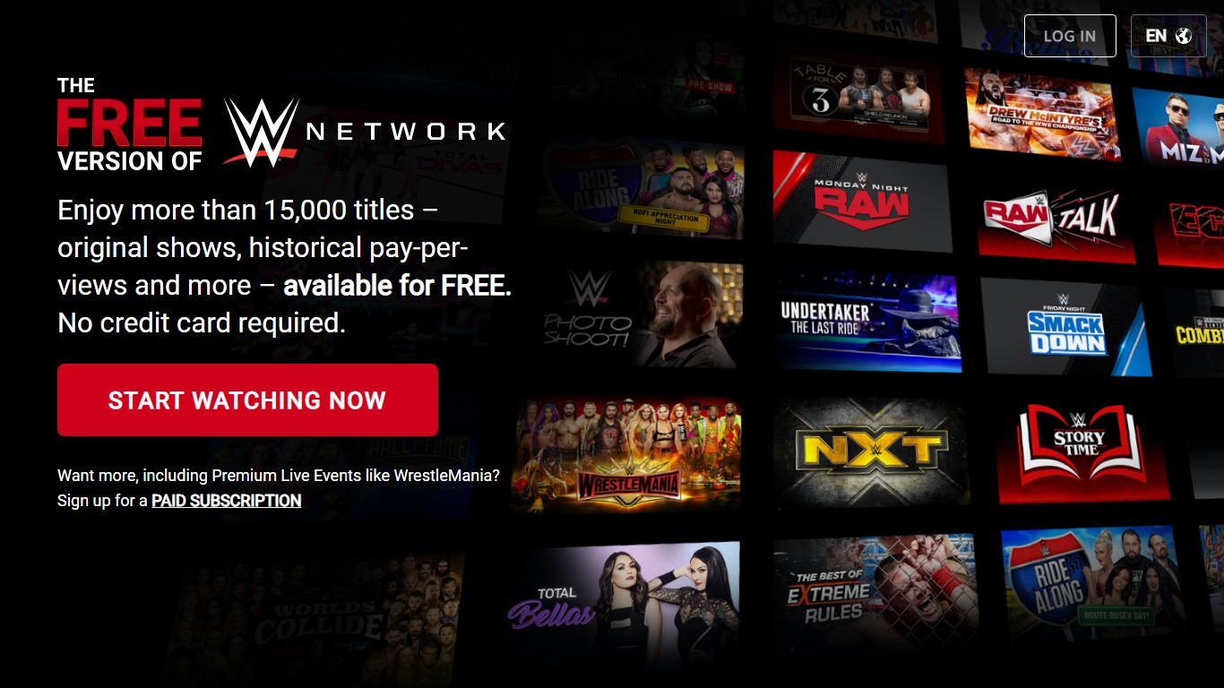 WWE Network Free Version